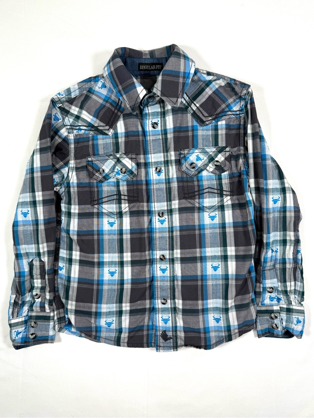 CODY JAMES Boys Western Plaid Pearl Snap Shirt 2T Cowboy Rodeo Ranch Rustic